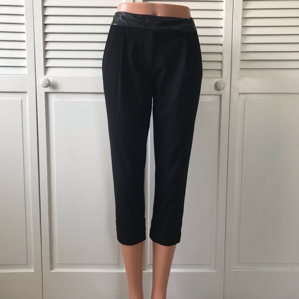 MILLY Black Crop Dress Pants Size 0